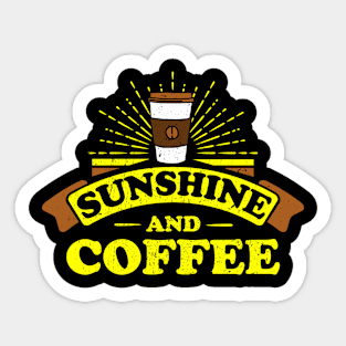 Sunsine and Coffee Summer Graphics Gift Sticker